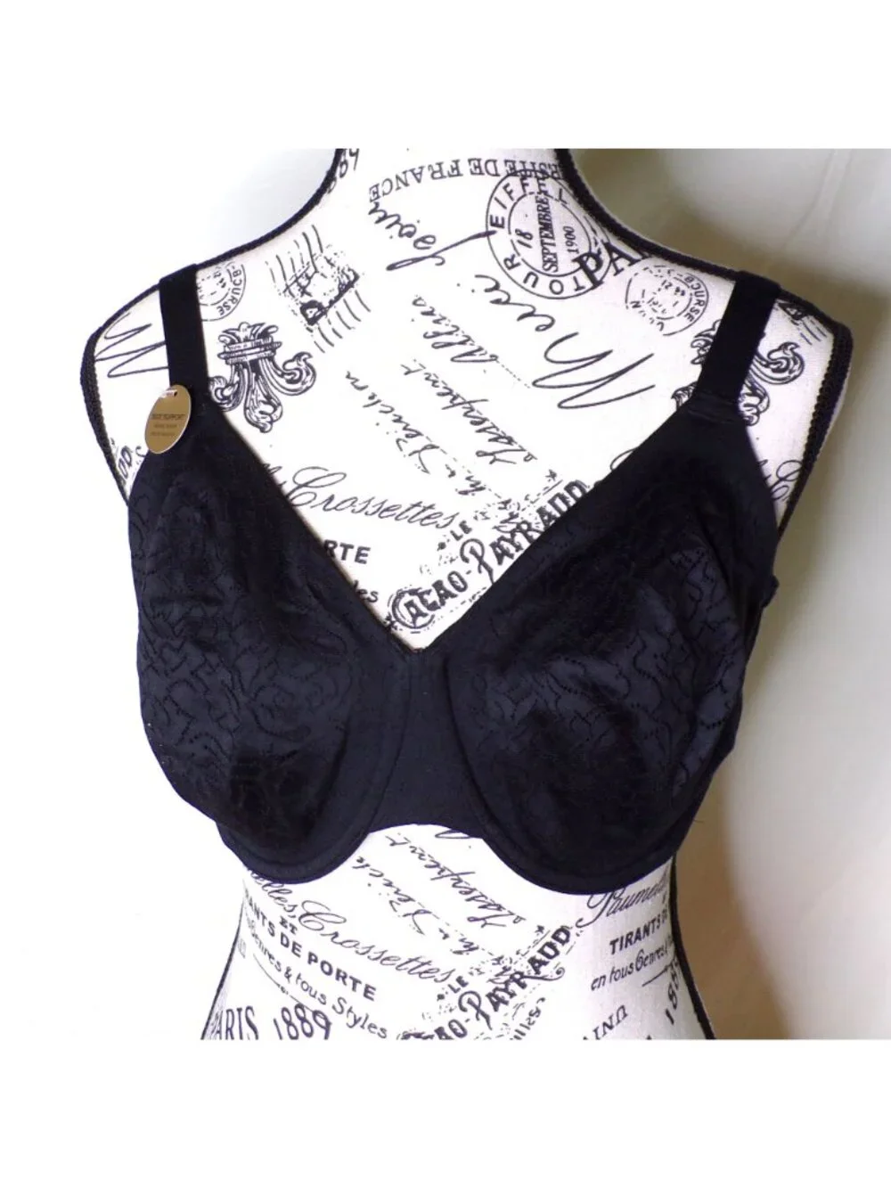 🆕WACOAL Inside Job Full Unpadded Underwire Bra 38G Black #855345 - Picture 5 of 8